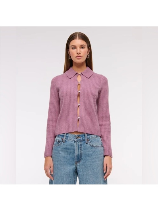 Abercrombie & Fitch Sweaters - Abercrombie Pearl Button Collared Cardigan S